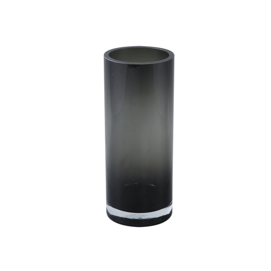 Tammara Zwarte Dikwandige Glazen Vaas Rond L 30x12x12 cm
