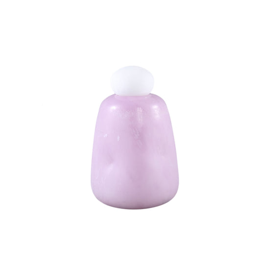 Karlie Purple Matte Glass Bulb Vase White Top