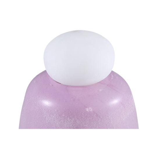 Karlie Purple Matte Glass Bulb Vase White Top