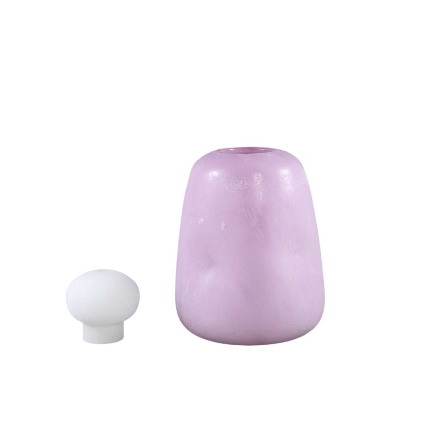 Karlie Purple Matte Glass Bulb Vase White Top