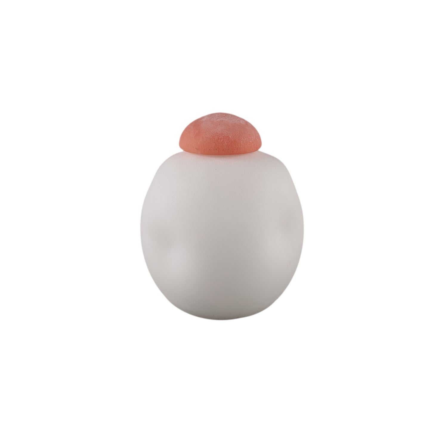 Karlie White Matte Glass Bulb Vase Orange Top