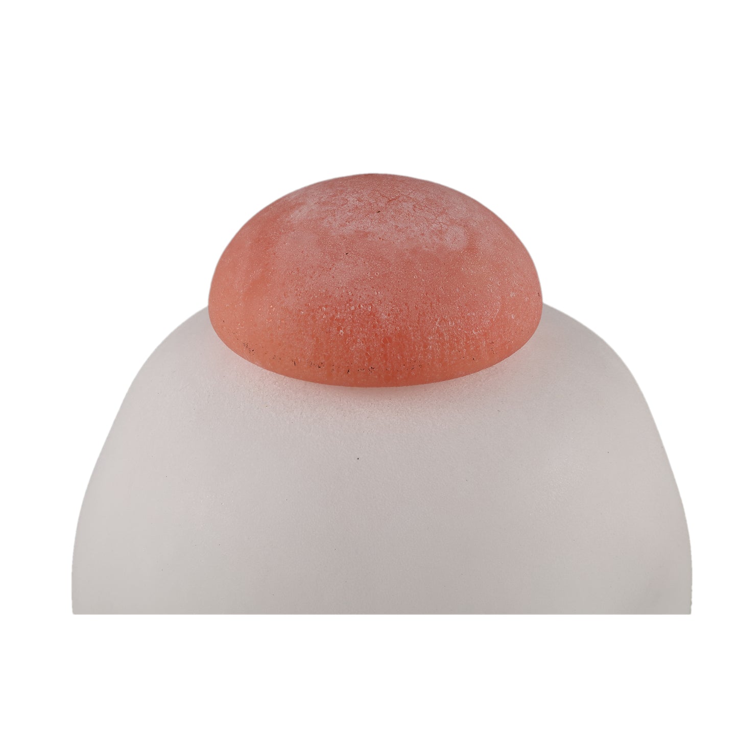 Karlie White Matte Glass Bulb Vase Orange Top