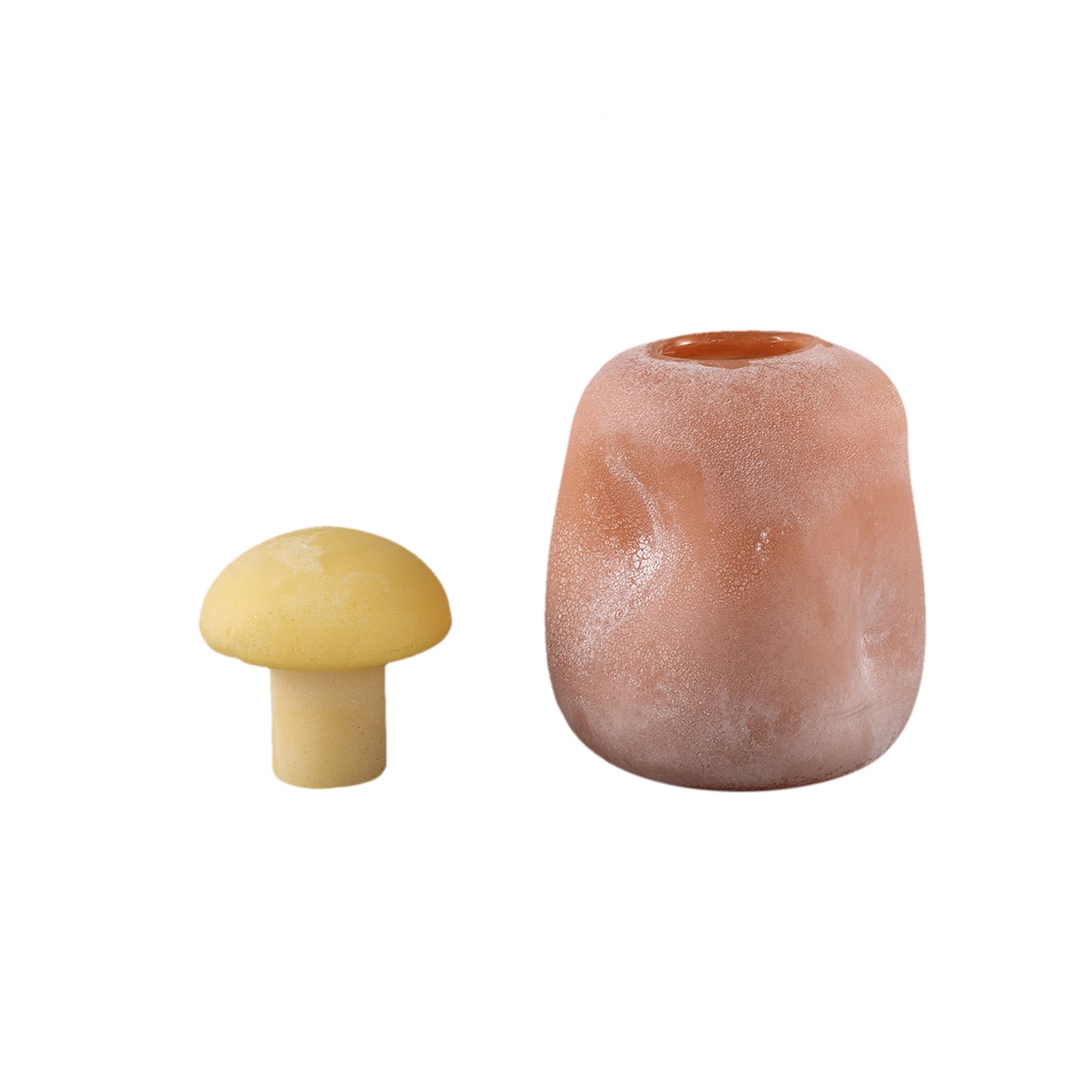 Karlie Bronze Matte Glass Bulb Vase Yellow Top