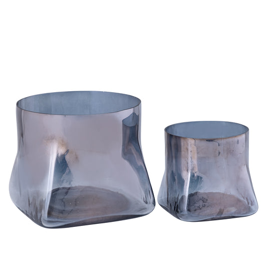 Deklin Grey Glass Stormlight Square To Round Top S