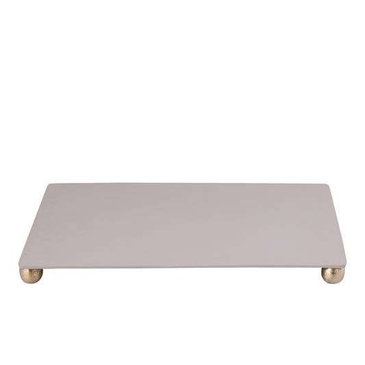 Uchizi Cream Casted Alu Rectangle Plate L
