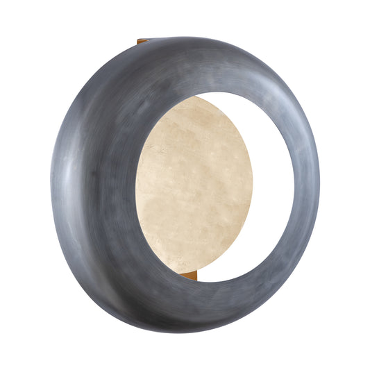 Prestyn Grey Iron Round Wall Stormlight L