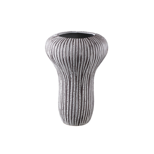 Kayson Brown Ceramic Rough Glazed Pot Round L