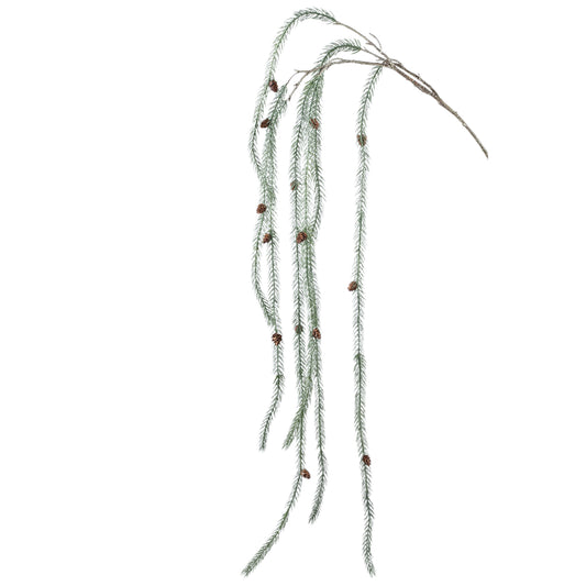 Twig Plant Kunsttak Groen Dennentakken Met Dennenappels Set Van 6 Stuks - 6 Sets 155x125x17 cm