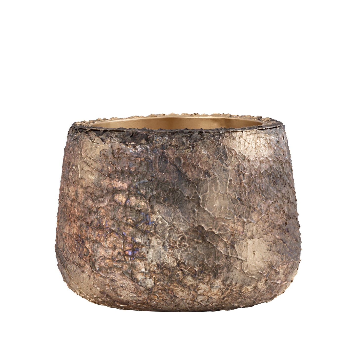 Simona Gold Antique Iron Pot Low M