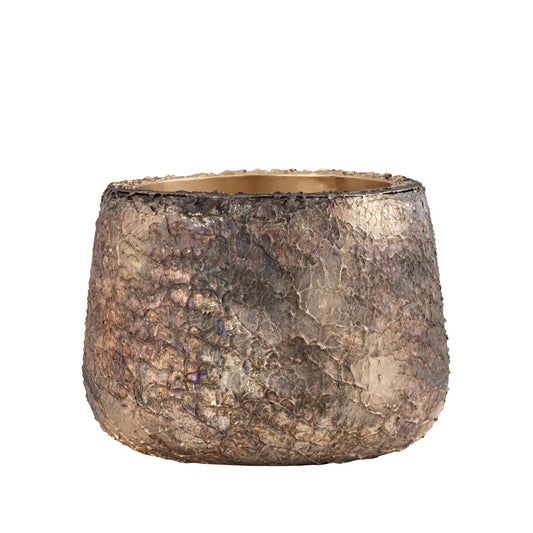 Simona Gold Antique Iron Pot Low M