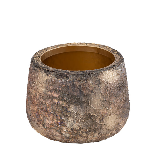 Simona Gold Antique Iron Pot Low M