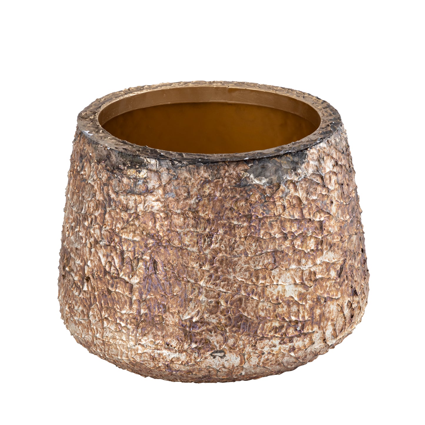 Simona Gold Antique Iron Pot Low L