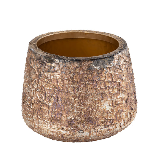 Simona Gold Antique Iron Pot Low L