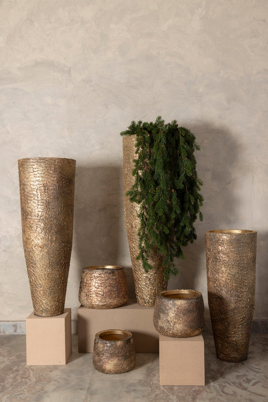 Simona Gold Antique Iron Pot High S