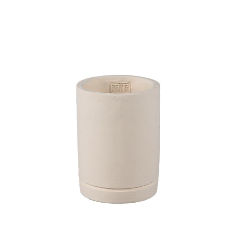Vik Cream Cement Cylinder Pot Round Matt XS - Set van 16 15x11x11 cm