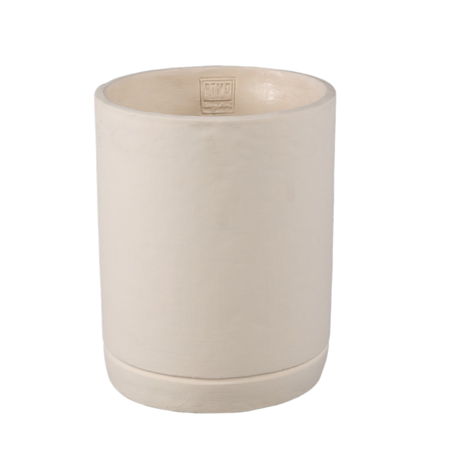 Vik Cream Cement Cylinder Pot Round Matt L