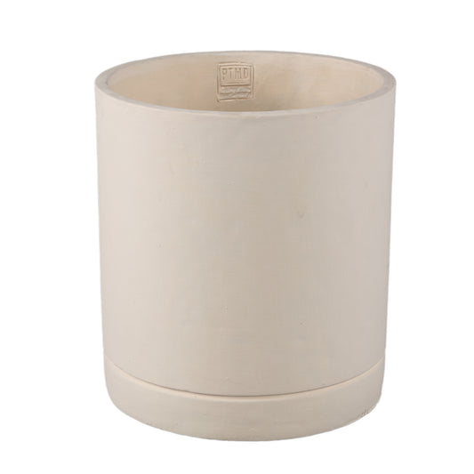 Vik Cream Cement Cylinder Pot Round Matt XL
