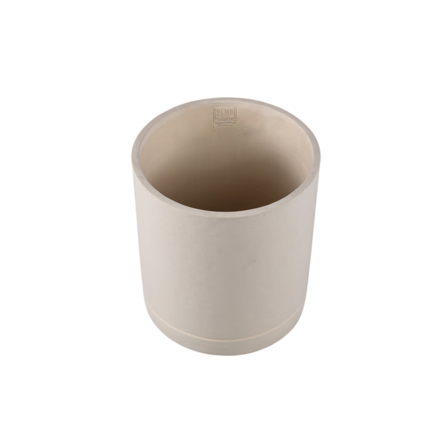 Vik Cream Cement Cylinder Pot Round Matt XL