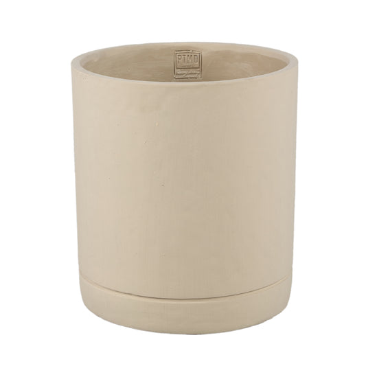 Vik Taupe Cement Cylinder Pot Round Matt XL