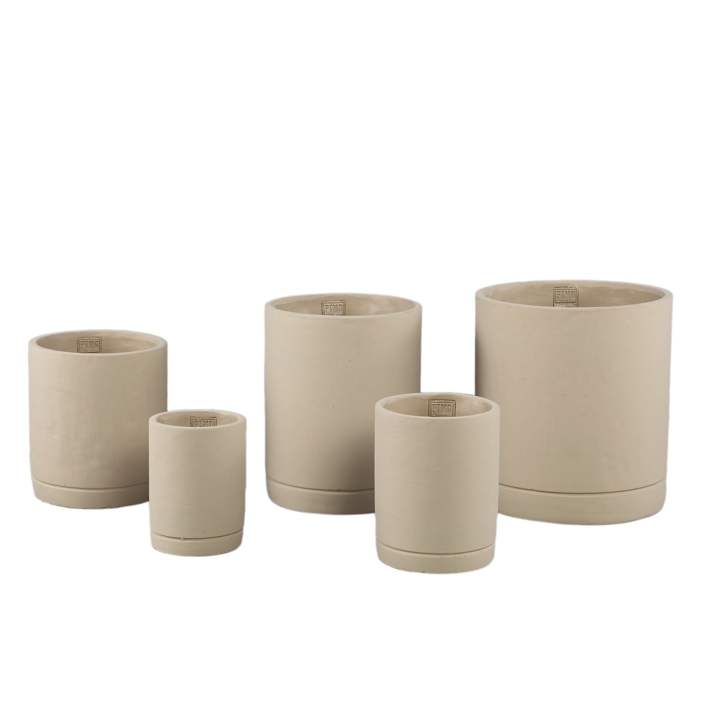 Vik Taupe Cement Cylinder Pot Round Matt XL