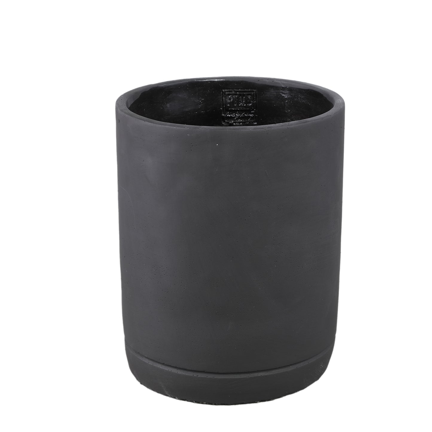 Vik Purple Dark Cement Cylinder Pot Round Matt L