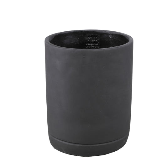 Vik Purple Dark Cement Cylinder Pot Round Matt L