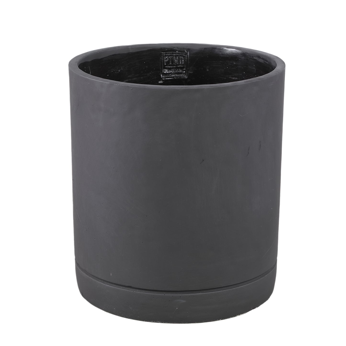 Vik Purple Dark Cement Cylinder Pot Round Matt XL