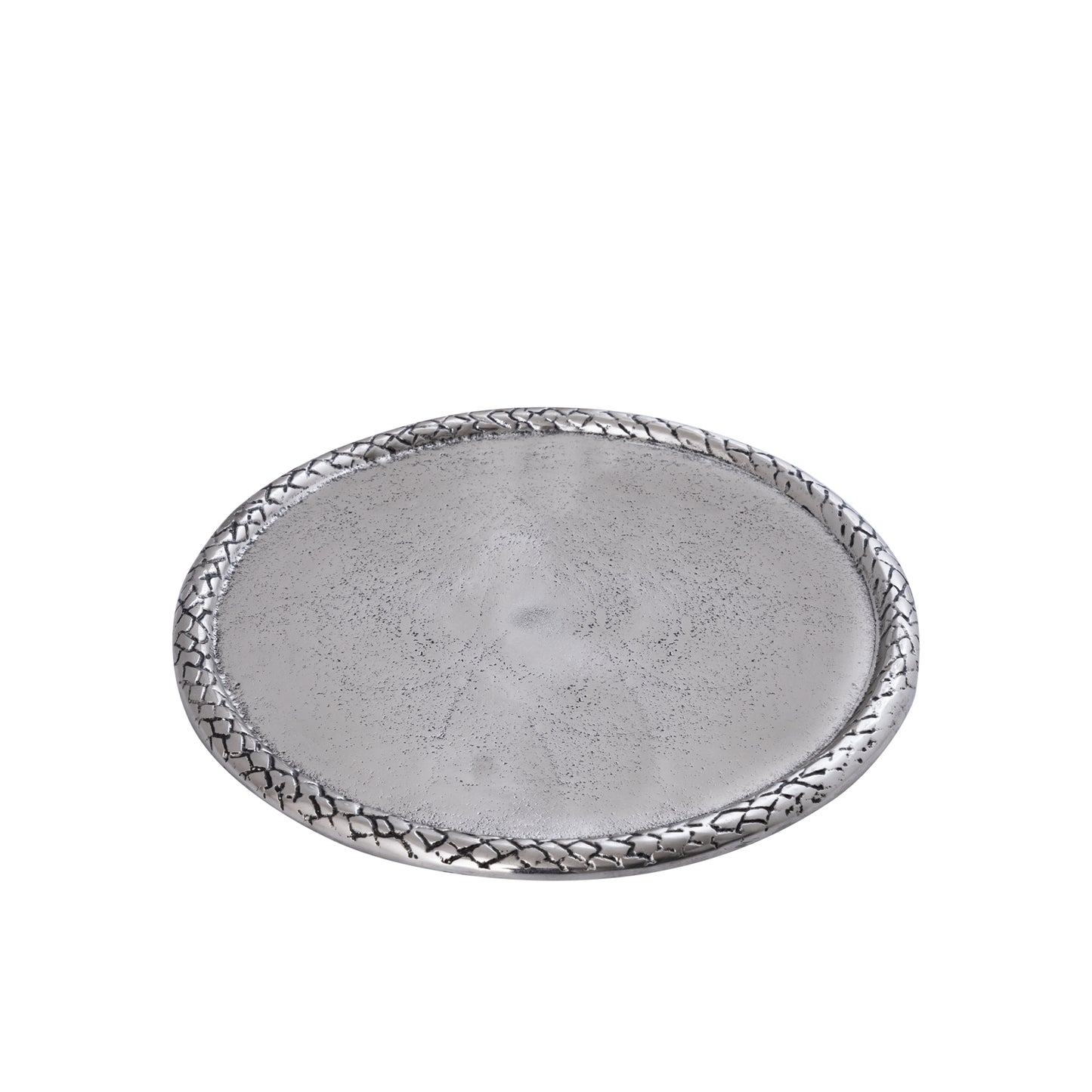 Fahdi Silver Casted Alu Rnd Plate Carving Border M