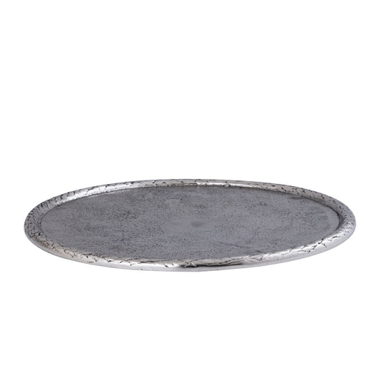 Fahdi Silver Casted Alu Rnd Plate Carving Border L