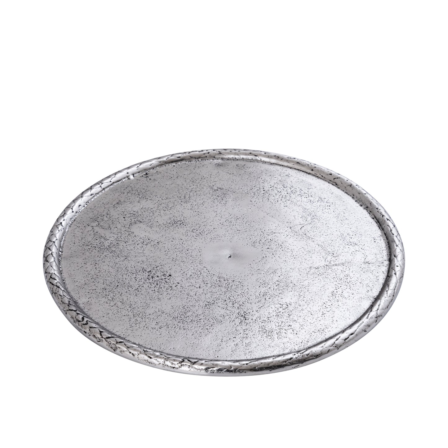 Fahdi Silver Casted Alu Rnd Plate Carving Border L