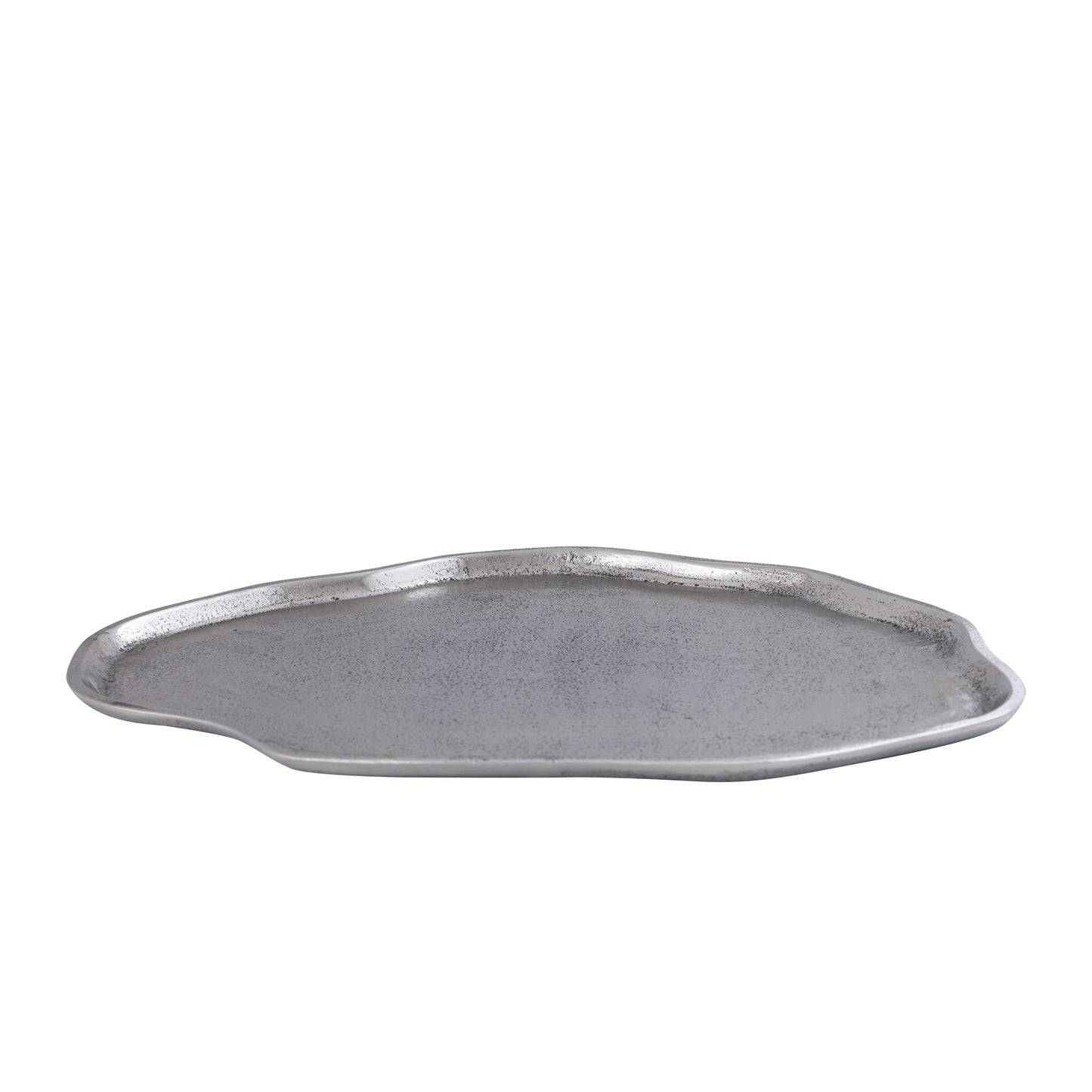 Louiza Silver Casted Alu Organic Shape Plate L