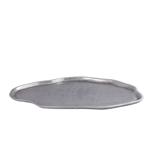 Louiza Silver Casted Alu Organic Shape Plate L