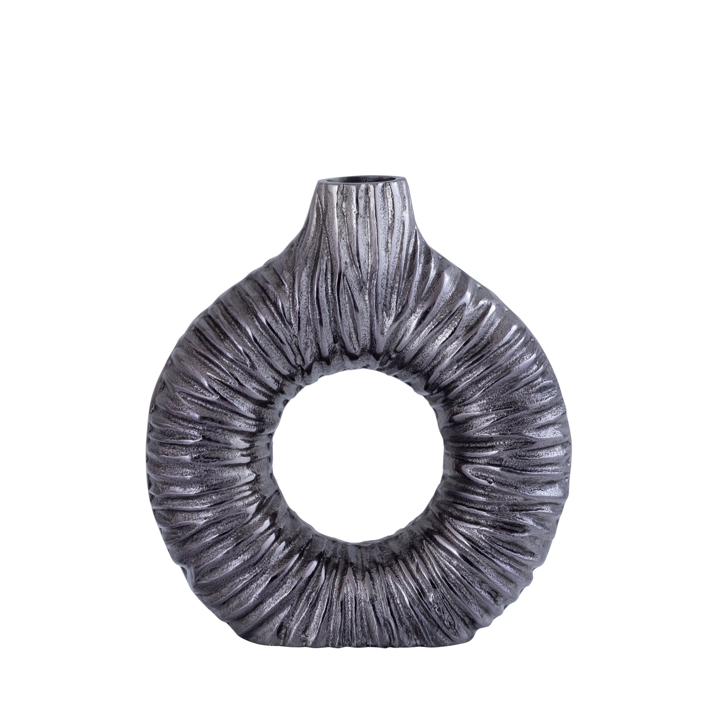 Jiss Silver Casted Alu Open Vase Round S