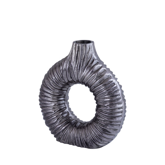 Jiss Silver Casted Alu Open Vase Round S
