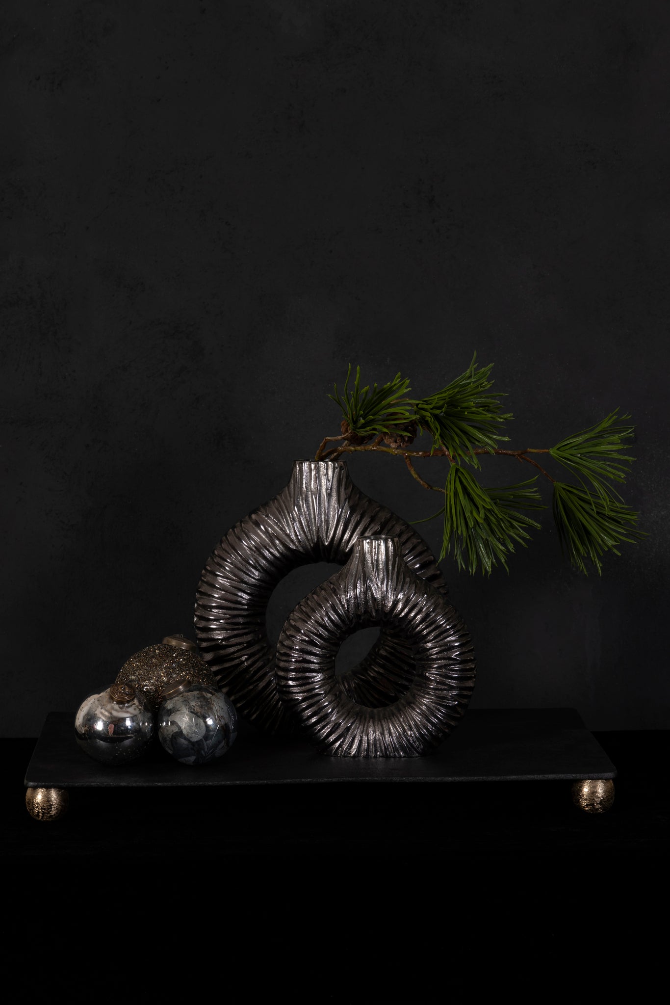 Jiss Silver Casted Alu Open Vase Round S