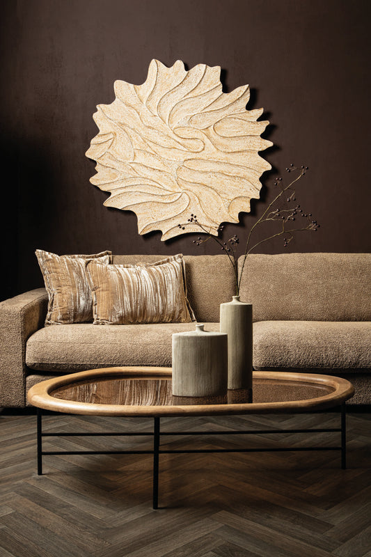 Ceanna Cream MDF Wall Panel Wavy Round L