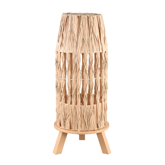 Alleene Cream Bamboo LED Lamp Wooden Base L