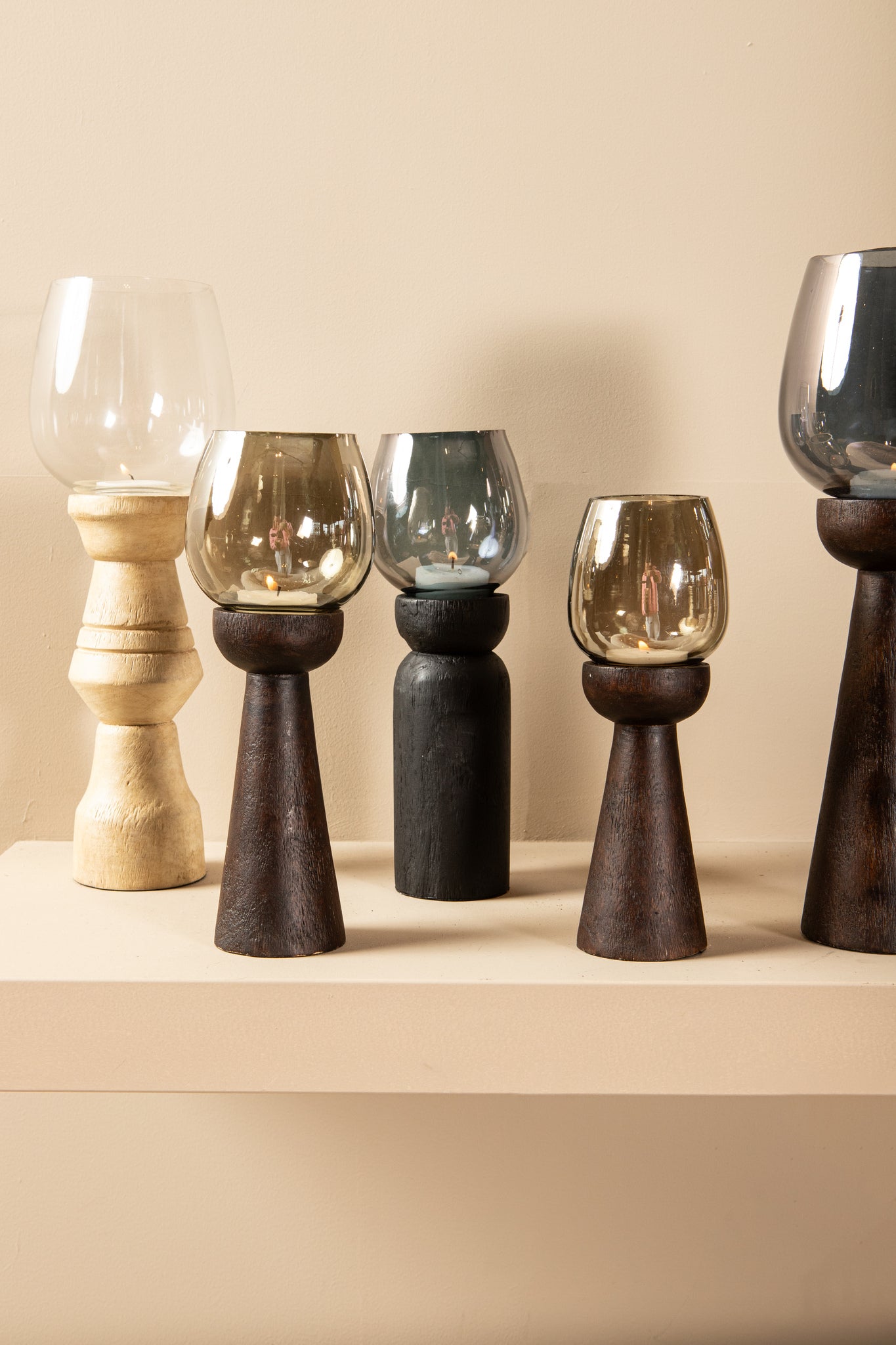 Qez Brown Mango Wood Stormlight Smoke Glass XL