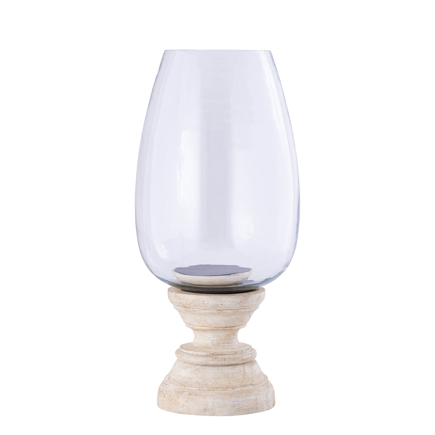 Qez Cream Mango Wood Stormlight Clear Glass XL