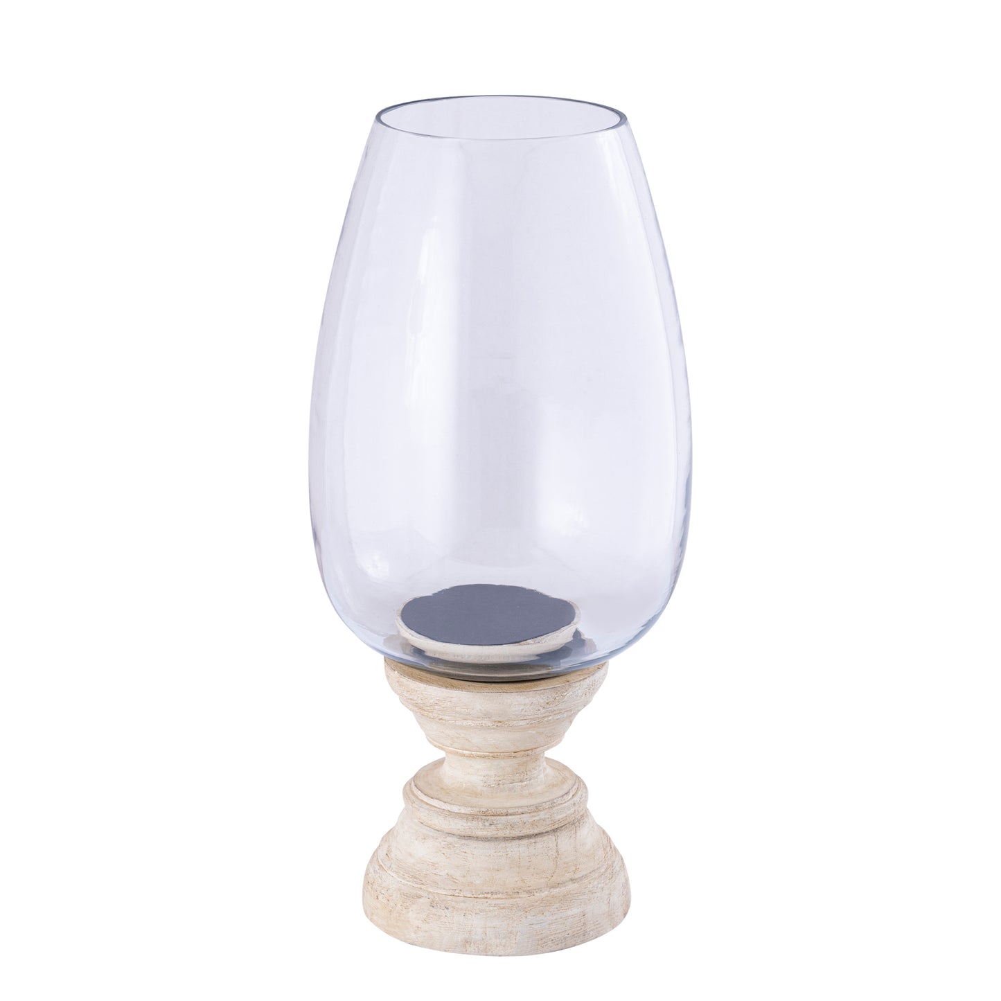 Qez Cream Mango Wood Stormlight Clear Glass XL