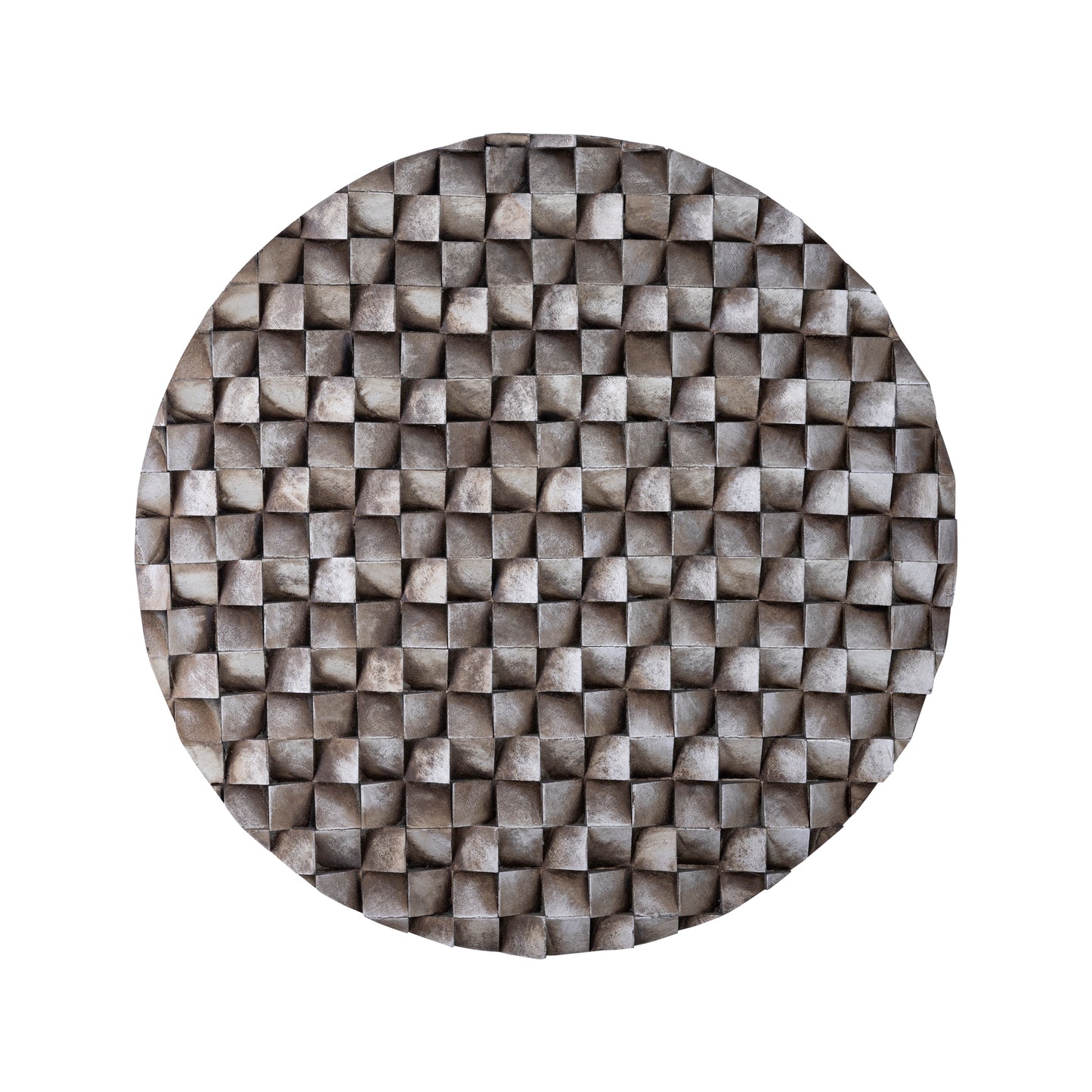 Zoaya Bronze Mdf Wood Wall Panel 3D Cubes Round S