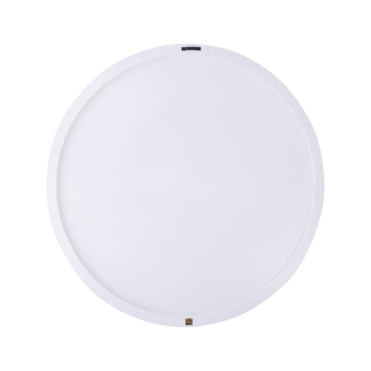 Wiktor White MDF Round Wallpanel Swirl Carved S