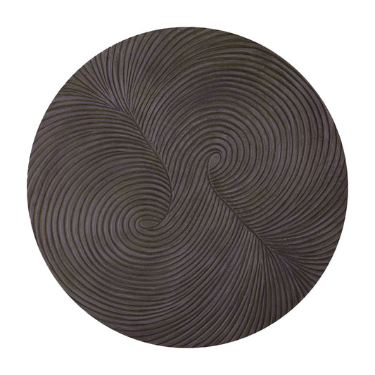 Wiktor Brown MDF Round Wallpanel Swirl Carved S