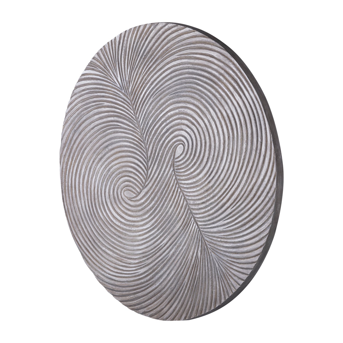 Wiktor Brown MDF Round Wallpanel Swirl Carved S