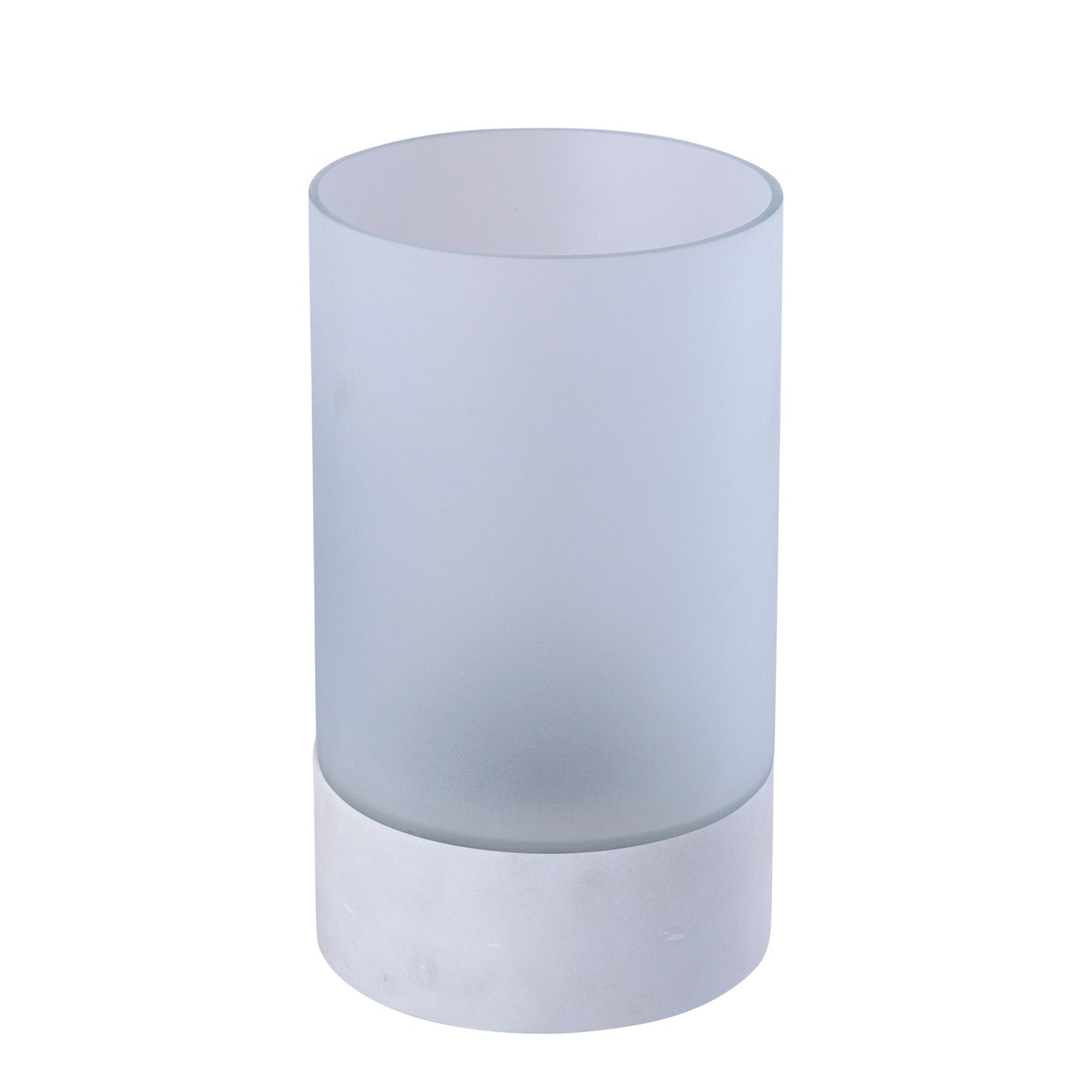 Conree White Matt Glass Stormlight Marble Base L