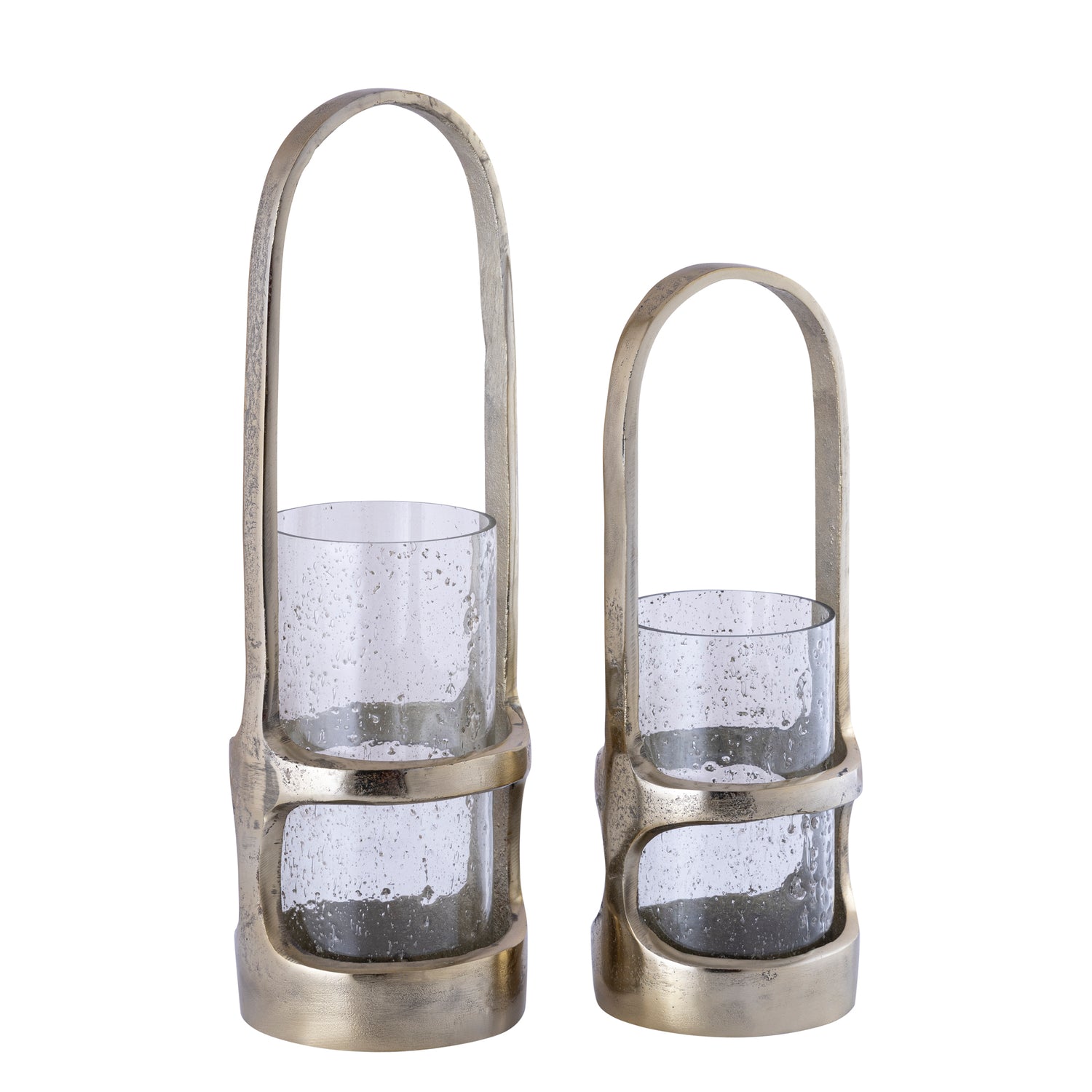 Rahana Gouden Gegoten Aluminium Lantaarn Hoog S 40x14x14 cm
