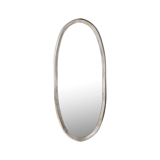 Limera Messing Aluminium Ovale Spiegel met Onregelmatige Rand S 120x50x3.5 cm