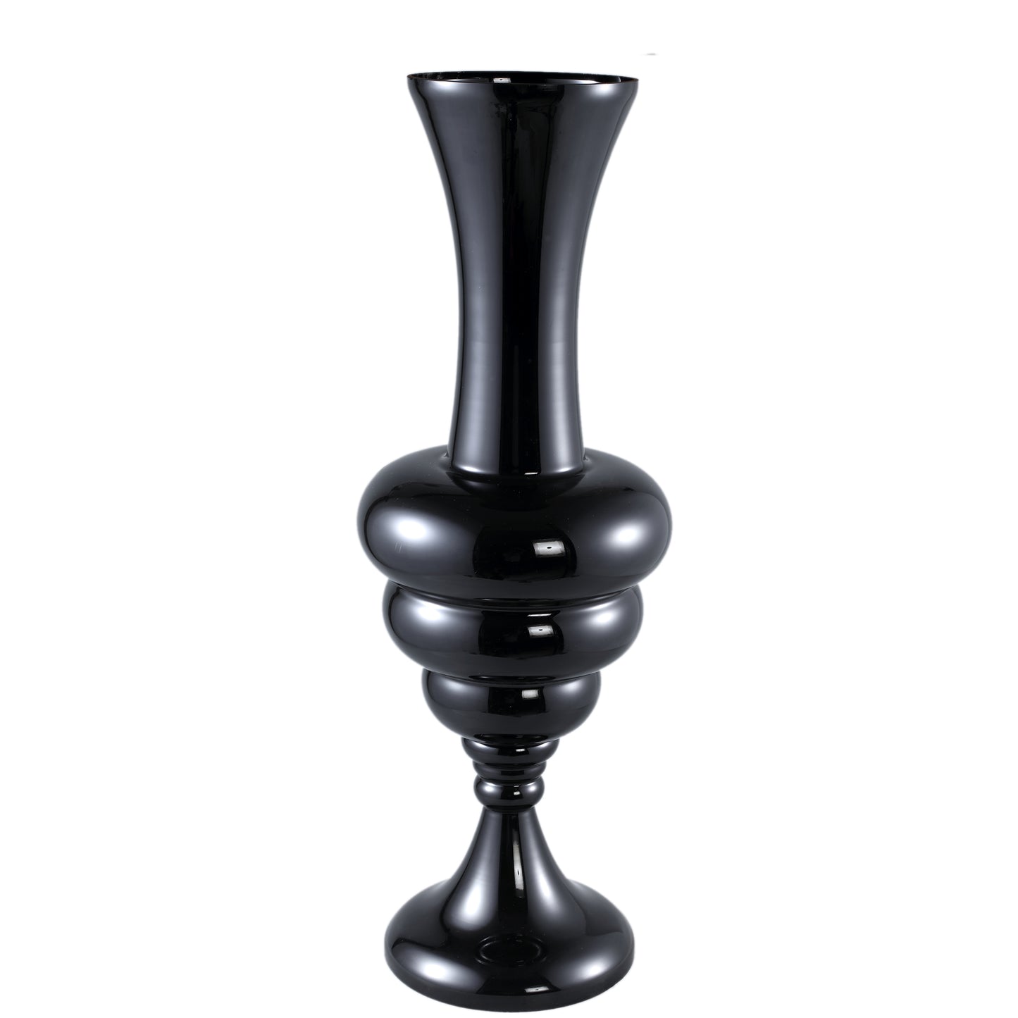 Nimai Black Antique Shaped Glass Vase Shiny L