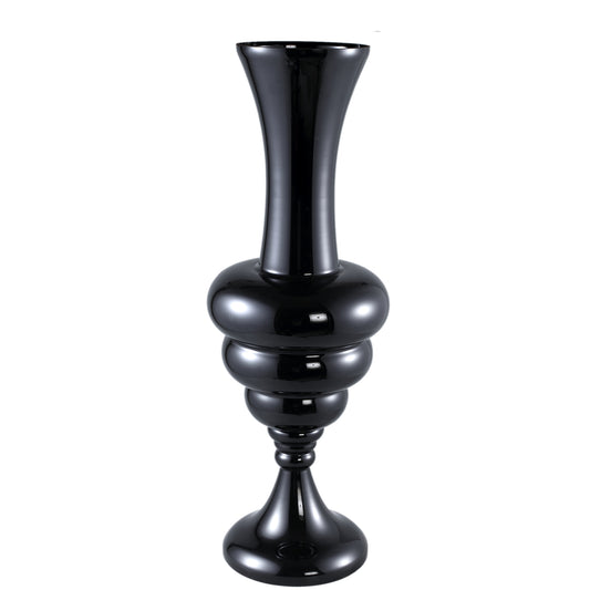 Nimai Black Antique Shaped Glass Vase Shiny L