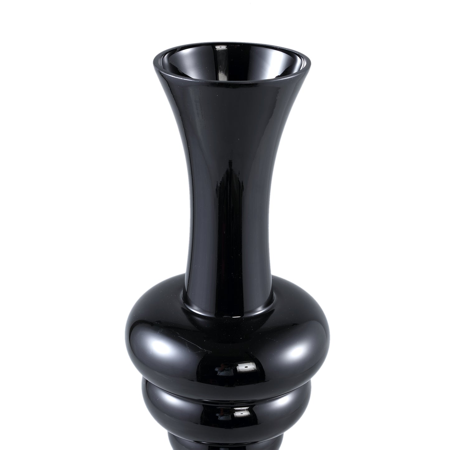 Nimai Black Antique Shaped Glass Vase Shiny L